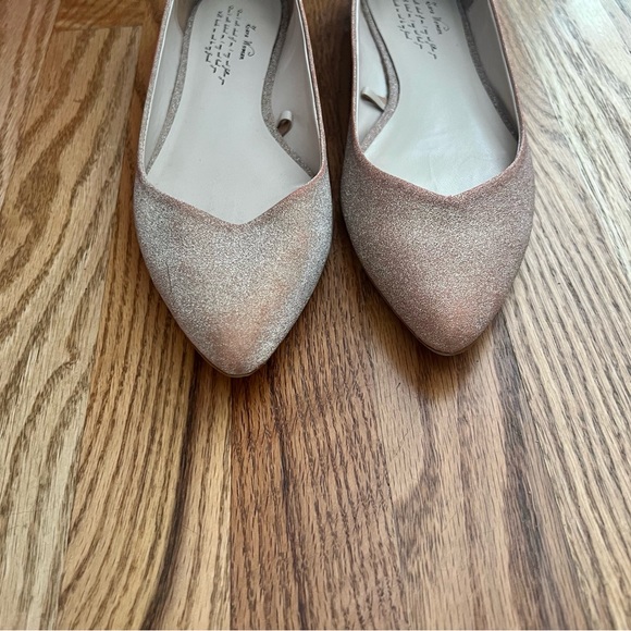 Zara Pointed Ballet Flats -sz 37 - Champagne Gold - Picture 7 of 7